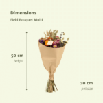Suszone kwiaty Field Bouquet Multi - Ø20 - ↨50cm - obrazek 2