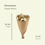 Suszone kwiaty Field Bouquet Natural - Ø15 - ↨35cm - obrazek 4